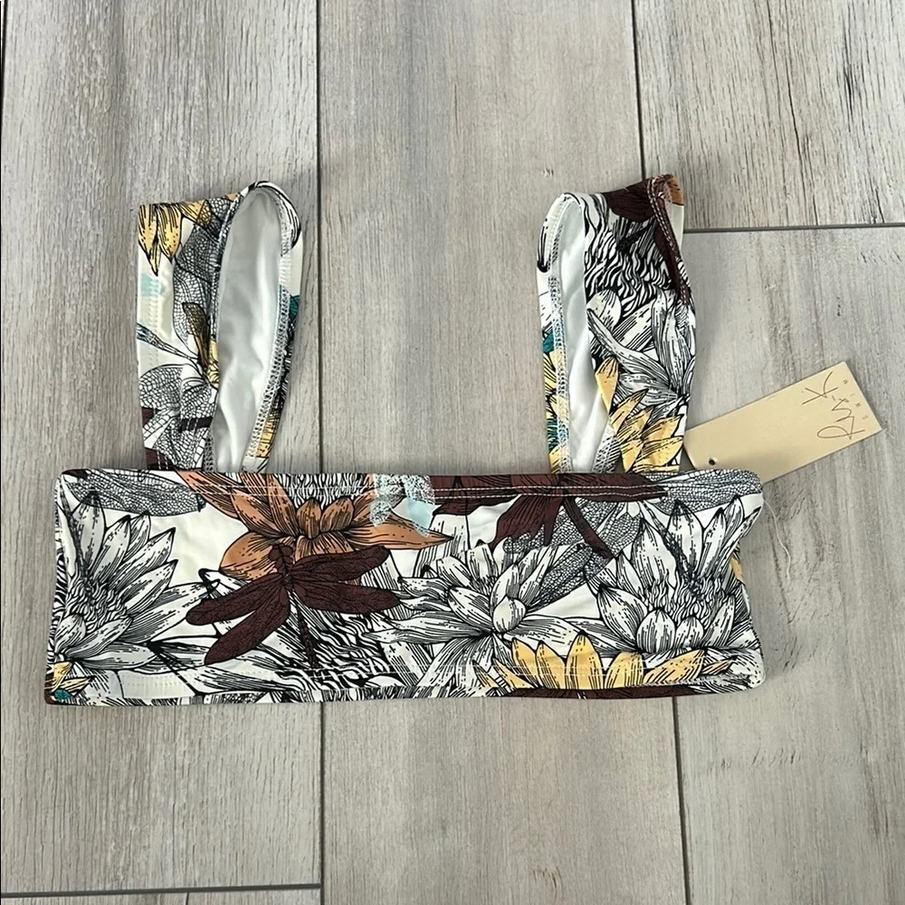 Ris-K Dippin' Daisy's Wave Lotus bikini top size S swim swimsuit